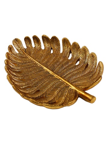 SiL Interiors Decoratieve schaal "Leaf" goudkleurig - (B)20,8 x (H)17,3 x (D)2,8 cm