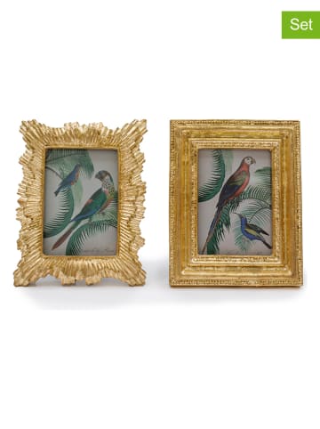 SiL Interiors 2er-Set: Bilderrahmen "Sunburst" in Gold - (B)10 x (H)12 cm