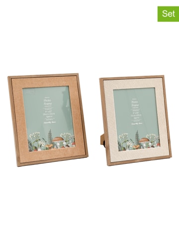 SiL Interiors 2-delige set: fotolijsten lichtbruin/beige - (B)29 x (H)24 cm