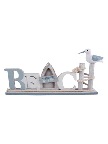 SiL Interiors Dekoracja "Beach" w kolorze szarym - 36 x 18 x 5 cm