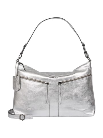Burkely Leder-Schultertasche in Silber - (B)32 x (H)32 x (T)12 cm