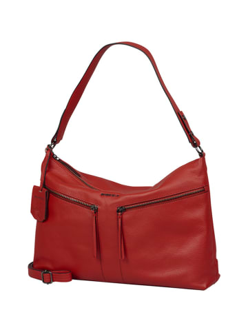 Burkely Leder-Schultertasche in Rot - (B)32 x (H)32 x (T)12 cm