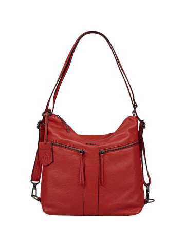 Burkely Leder-Schultertasche in Rot - (B)27 x (H)40 x (T)10 cm