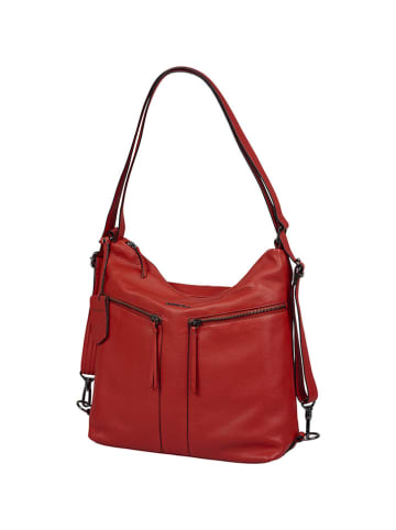 Burkely Leder-Schultertasche in Rot - (B)27 x (H)40 x (T)10 cm