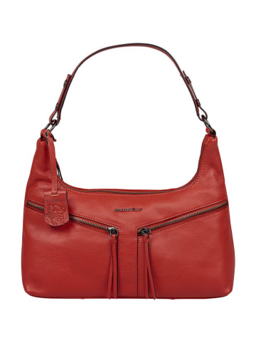 Burkely Leder-Schultertasche in Rot - (B)17 x (H)32 x (T)9 cm