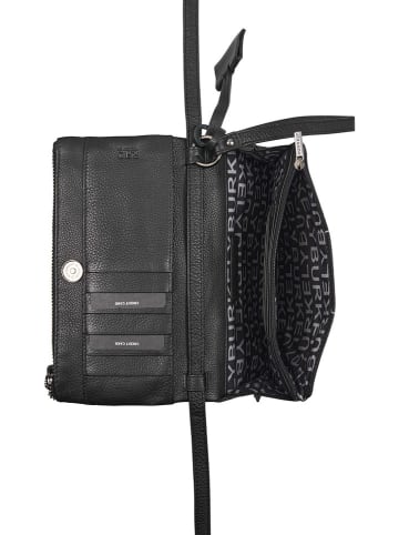 Burkely Leder-Handytasche in Schwarz - (B)20 x (H)12 x (T)3 cm