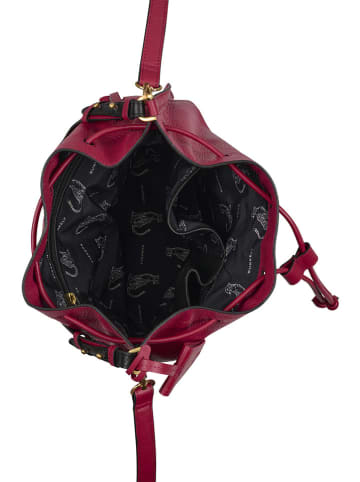 Burkely Leder-Schultertasche in Beere - (B)33 x (H)34 x (T)18 cm