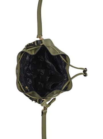 Burkely Skórzana torebka w kolorze khaki - 33 x 34 x 18 cm