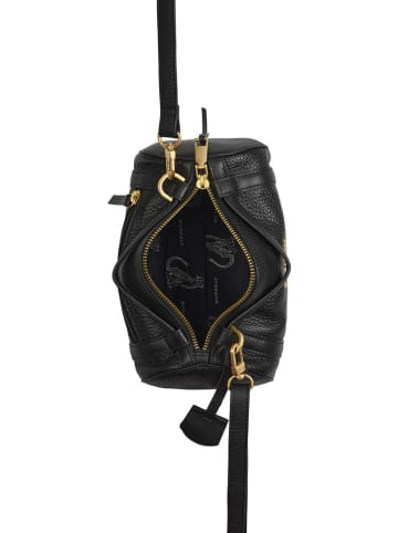 Burkely Leder-Umhängetasche in Schwarz - (B)22 x (H)12 x (T)12 cm