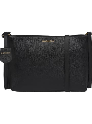 Burkely Leder-Umhängetasche in Schwarz - (B)33 x (H)29 x (T)6 cm