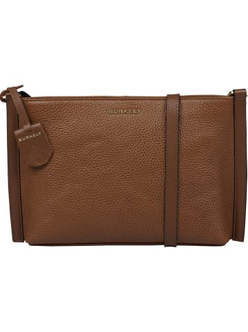 Burkely Leder-Umhängetasche in Hellbraun - (B)33 x (H)29 x (T)6 cm