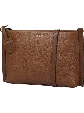 Burkely Leder-Umhängetasche in Hellbraun - (B)33 x (H)29 x (T)6 cm