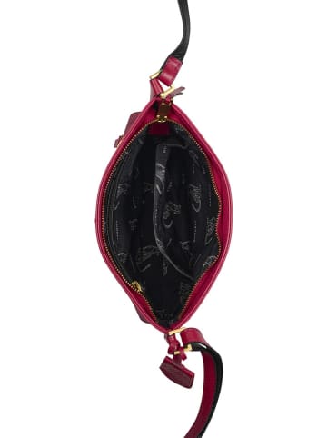 Burkely Leder-Umhängetasche in Beere - (B)33 x (H)29 x (T)6 cm