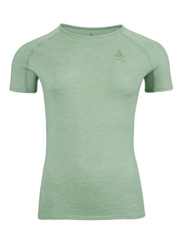 Odlo Koszulka "X-Alp Performance Wool 115" w kolorze zielonym do biegania