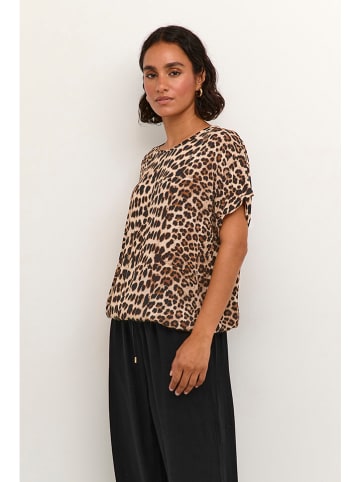 Kaffe Shirt in Camel/ Schwarz
