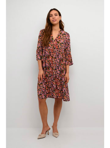 Kaffe Kleid in Rosa/ Grün/ Schwarz