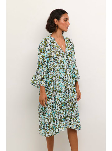 Kaffe Jurk turquoise/groen/zwart