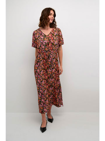 Kaffe Jurk lichtroze/zwart/groen