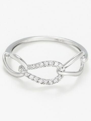 DIAMANTA Weißgold-Ring "Triple boucles" mit Diamanten