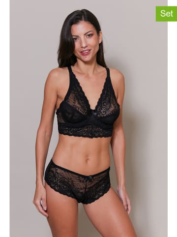 Just for Victoria 2-delige lingerieset "Lami" zwart