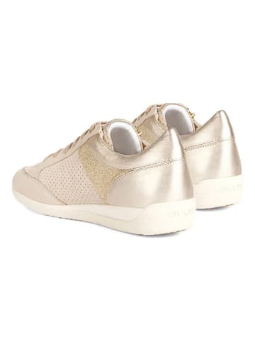 Geox Leren sneakers "Myria" beige/goudkleurig