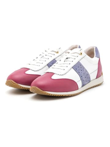 Geox Leren sneakers "Calithe" wit/paars/rood