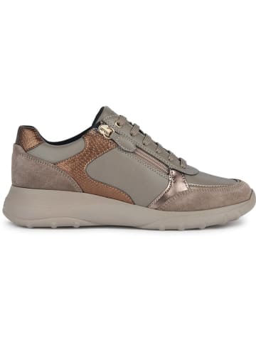 Geox Leder-Sneakers "Alleniee" in Hellbraun