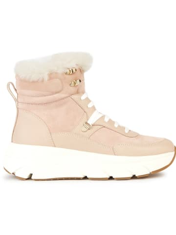 Geox Leder-Winterboots "Diamanta" in Rosa/ Weiß