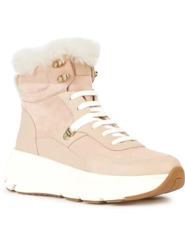 Geox Leder-Winterboots "Diamanta" in Rosa/ Weiß