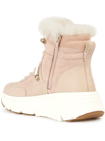 Geox Leder-Winterboots "Diamanta" in Rosa/ Weiß