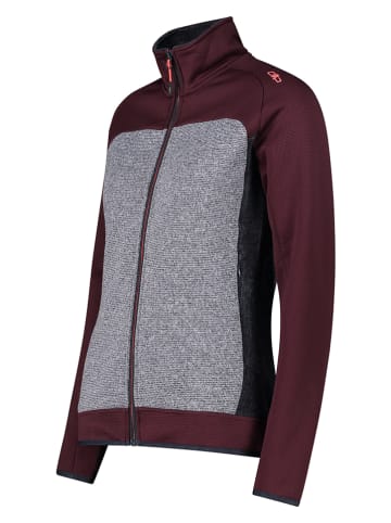 CMP Fleecejacke in Bordeaux/ Grau