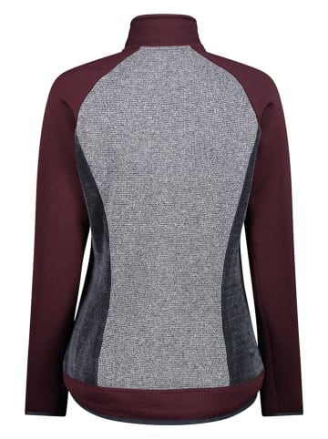 CMP Fleecejacke in Bordeaux/ Grau