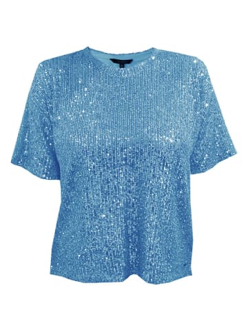 Herrlicher Paillettenshirt in Blau