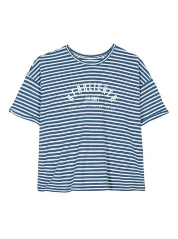 Herrlicher Shirt in Blau/ Weiß