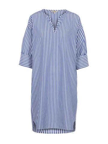 Herrlicher Jurk blauw/wit