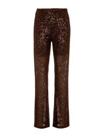 Herrlicher Paillettenhose in Braun