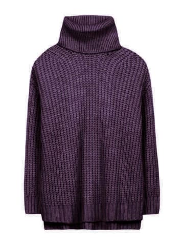 Herrlicher Rollkragenpullover in Aubergine
