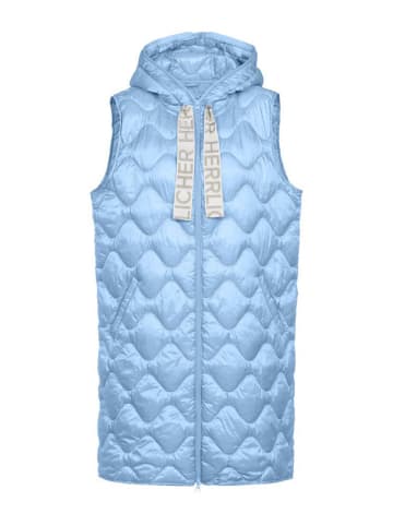 Herrlicher Doorgestikte bodywarmer lichtblauw