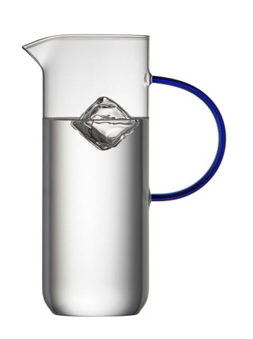 Lyngby Glas Karaffe "Torino" in Transparent/ Blau - 1,1 l