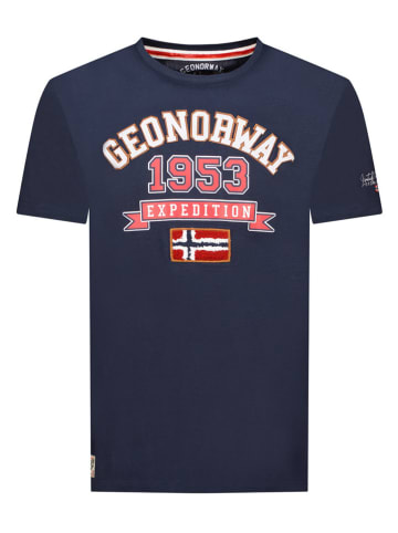 Geographical Norway Koszulka "Jollegio" w kolorze granatowym