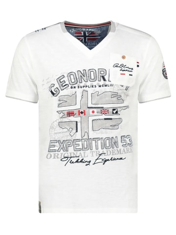 Geographical Norway Shirt in Weiß
