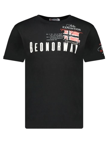 Geographical Norway Shirt in Schwarz