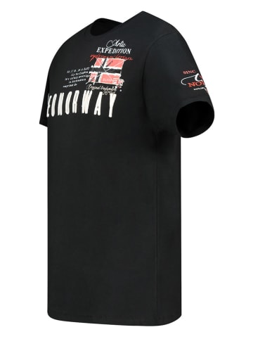 Geographical Norway Shirt in Schwarz