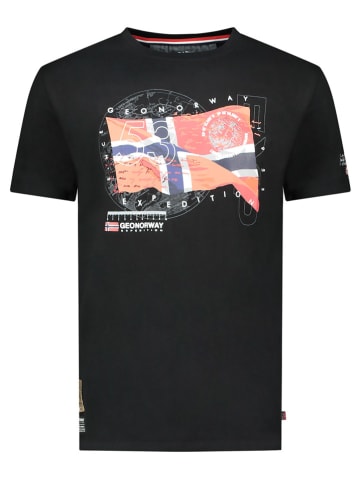 Geographical Norway Shirt in Schwarz