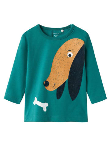 name it Longsleeves "Kanon" in Grün/ Hellbraun