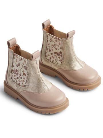 Wheat Leder-Chelsea-Boots in Beige
