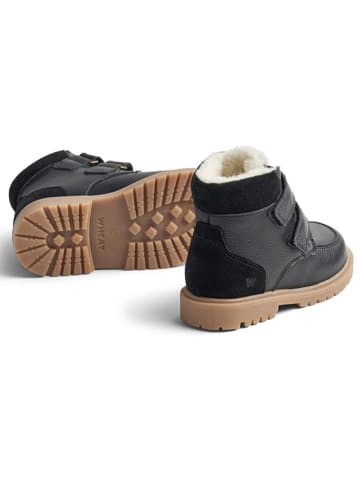 Wheat Botki zimowe w kolorze czarnym