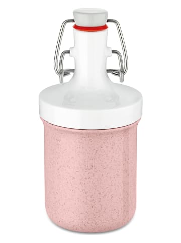 koziol Flasche "Plopp to go mini" in Weiß/ Rosa - 200 ml