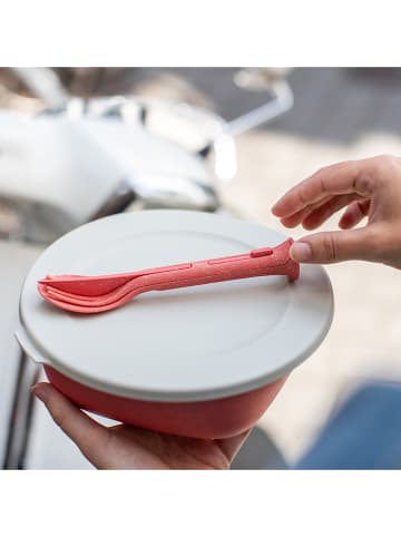 koziol 2tlg. Lunch-Set in Beige/ Rot - 1,3 l