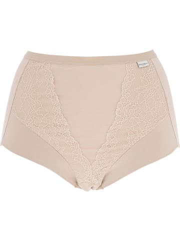COTONELLA Figi high waist w kolorze beżowym